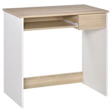 Image of Premium Oak Computer Desk: Space-saving, durable, and stylish. Perfect for study