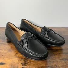 Image of Hush Puppies Womens Maggie Slip On Toggle Loafer Black 7 UK