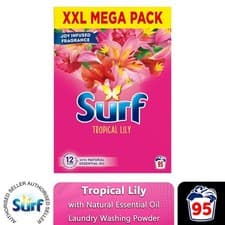 Image of Surf XXL Mega Pack Tropical Lily Laundry Washing Powder 95 Washes, 4.75 kg