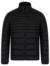 Image of Tokyo Laundry Puffer Jacket Men's Funnel Neck Padded Quilted Coat Zip Pockets