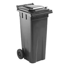 Image of 140L Compact Sized Strong Outdoo Coloured Wheelie Bins With Rubber Wheels & Lid