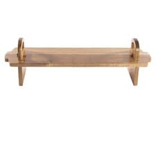Image of Raised Serving Platter Acacia Wood Serving Board Cupcakes Cheese Desserts Large