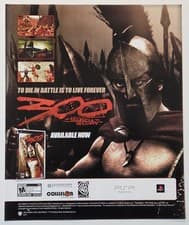 Image of 300 March to Glory PSP Video Game Magazine Print Ad Poster 2007