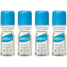 Image of Amplex Active Anti-perspirant Deodorant Roll-On 50ml - Pack of 4