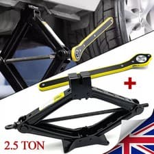 Image of 2.5 TON Tonne Scissor Jack Lift Wind Up for Car Van Garage w/Crank Speed Handle