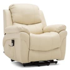 Image of MADISON DUAL MOTOR RISE RECLINER BONDED LEATHER ARMCHAIR SOFA MOBILITY CHAIR