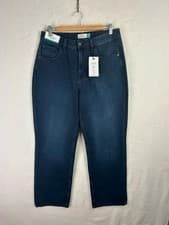 Image of Next Hourglass Straight Leg Jeans NWT 12R Indigo Blue Mid Rise Made for Curves