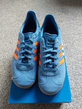 Image of adidas Gazelle Junior Blue Trainers, Size 5.5