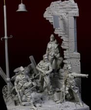 Image of 1/35 Resin Vignette- Defence Of Berlin 1945 (inc figures)