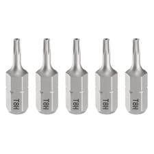 Image of 5pcs T8H Magnetic Torx Screwdriver Bit 1/4" Hex Shank 25mm Length S2 Steel