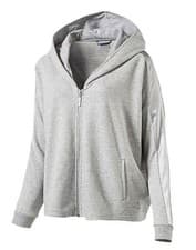 Image of Puma Women's SATIN T7 TRACK JACKET Light Gray Heather 573042-04 a