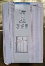 Image of Tesco Kingsize Duvet Cover + 2 pillowcase T. Ticking Stripe King 230 x 220 cm
