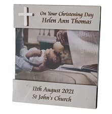 Image of Personalised On Your Christening Day Photo Frame With Gift Box, Engraved Gift