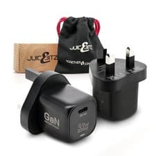 Image of JuicEBitz® 33W GaN Compact USB-C PD Fast Charger Mains Adapter UK Plug - Black
