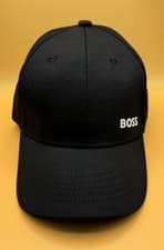 Image of New Hugo Boss Black Baseball Cap Hat One Size Adjustable