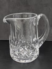 Image of SIGNED Waterford Crystal LISMORE Pitcher Iconic Diamond Cut, Ireland 32oz