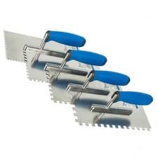 Image of Tiling Notched Trowel Stainless Steel Rubber Hand 270mm Various Notch Size Prof