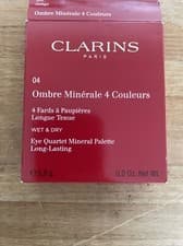 Image of Clarins Eye Quartet Mineral Palette Wet And Dry 04 Indigo BNIB