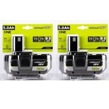 Image of 2X 18V 5.0Ah Genuine Lithium Battery For Ryobi P108 ONE+ Plus RB18L40 RB18L50