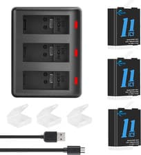 Image of For GoPro Rechargeable Battery Hero 12 11 10 9 Black 100% fit GoPro Accessory
