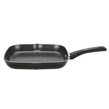 Image of Prestige Griddle Square Frying Grill 28cm Aluminium Pan All Hobs Induction-Black