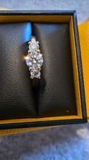 Image of 18ct Yellow Gold 0.70ct Diamond 3 Stone Engagement Ring