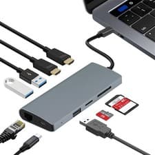 Image of Adesso 9-IN-1 USB-C MULTI-PORT DOCKING STATION interface cards/adapter