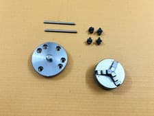 Image of 3 JAW 65 MM SELF CENTERING LATHE CHUCK WITH BACKPLATE FOR 3" & 4" ROTARY TABLES