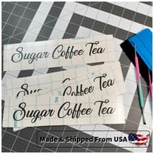 Image of Sugar Coffee Tea Jar Canister Labels Stickers Vinyl Decals Kitchen Pantry