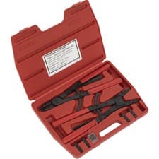 Image of 400mm Heavy Duty Circlip Pliers Set - Internal & External - 85mm Max Spread