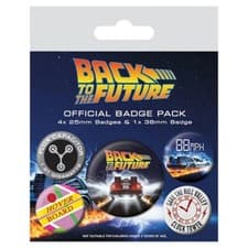 Image of 5 Piece Button Badge Pack - Genuine Branded TV Series Film Or Animation Badges