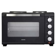 Image of Daewoo 42L Mini Oven With Dual Hot Plates Electric Countertop Cooker 1500W