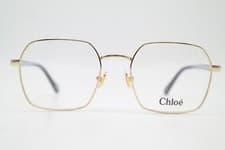 Image of Chloe CH0268O Gold Blue Square Eyeglasses Frame New