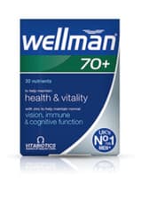 Image of Vitabiotics Wellman 70+ Health Vitality Vision & Immune Improvement 30 Tab 12/27