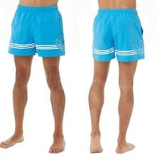 Image of adidas Originals Men's Cyan Spirit Swim Shorts Size UK M 34 - 36 " Waist FH6880