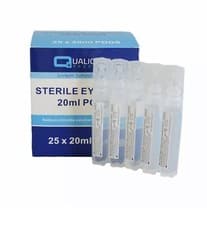 Image of 25 X Qualicare Sterile Eye Wash Pods 20ml (25) (Box25)