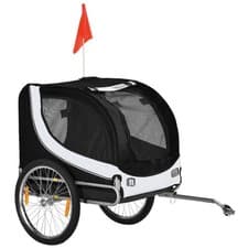 Image of Dog Bike Trailer with Steel Frame, Weatherproof Cabin, Safe Secure Travel