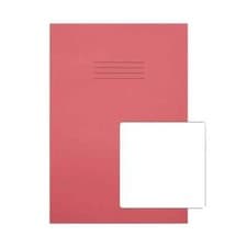 Image of Rhino A4 Exercise Books Plain 80 Pages Pink (Pack of 50) VC48483