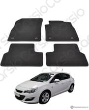 Image of for Vauxhall Astra J MK6 2010 to 2015 Tailored Black Car Floor Mats Carpets 4pcs