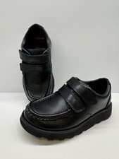 Image of Clarks Crown Tate Boys School Comfort School Shoes Leather Black UK 7.5 F EU 25M