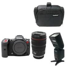 Image of Canon R5 C Mirrorless Camera + RF 24-70mm f/2.8L IS USM Lens + Bag