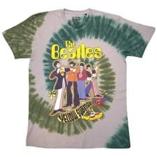 Image of The Beatles T-Shirt: Yellow Submarine Band In Line (Wash Collection) OFFICIAL NE