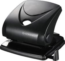Image of Q-Connect Standard Duty Hole Punch, 30 Sheet Capacity, Black, New FREE SHIPPING