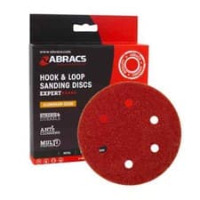 Image of Abracs Aluminium Oxide Hook & Loop Sanding Discs 8 Holes 125mm (25pcs)
