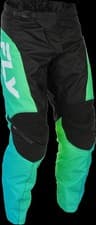 Image of Fly Racing F-16 MX Pant Aqua Black White Adult Motocross Off-Road Enduro