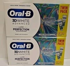 Image of Oral-B 3D White Luxe Perfection Toothpaste Whitening Enamel safe 75ml x 4 or 8