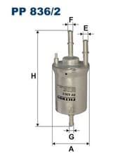 Image of PP 836/2 FILTRON FUEL FILTER FOR AUDI KTM SEAT SKODA VW