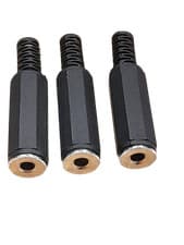 Image of 3.5mm Stereo Jack Socket Inline Female Connectors Packs of 1, 2 and 3