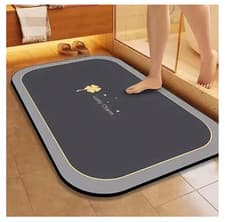 Image of 1pc Super Absorbent Non-Slip Bathroom Floor Mat, Quick Dry Soft Bath Mat, Keep
