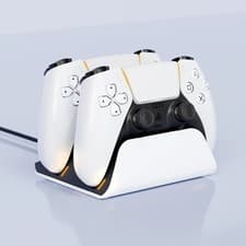 Image of PlayStation 5 Dual Controller Charging Stand Dock Fast Charger Station NEW